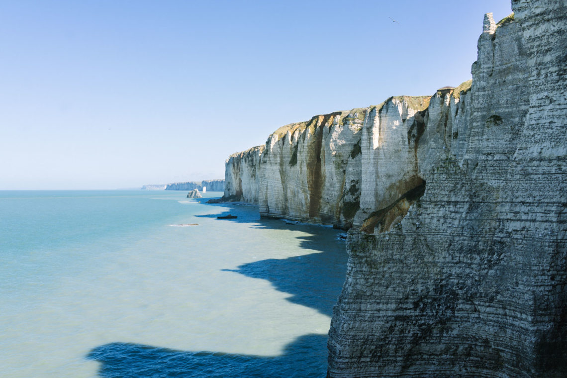 Vue sur les falaises d'Etretat