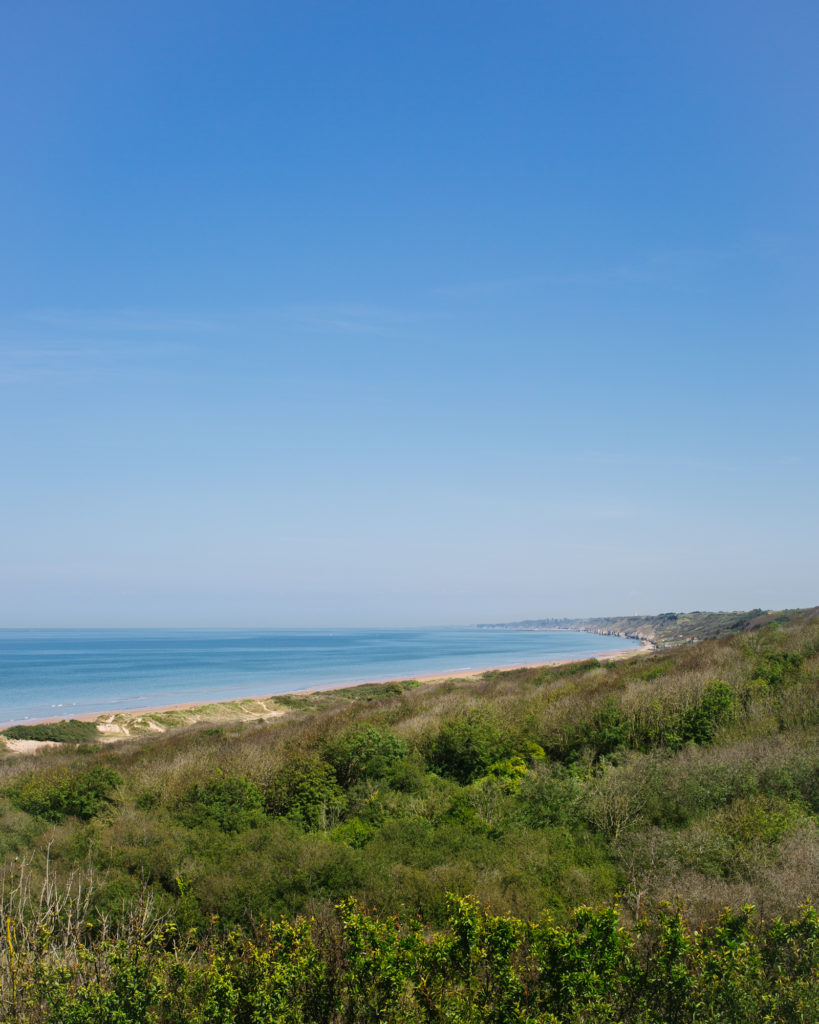 Vue de la plage d'Omaha Beach