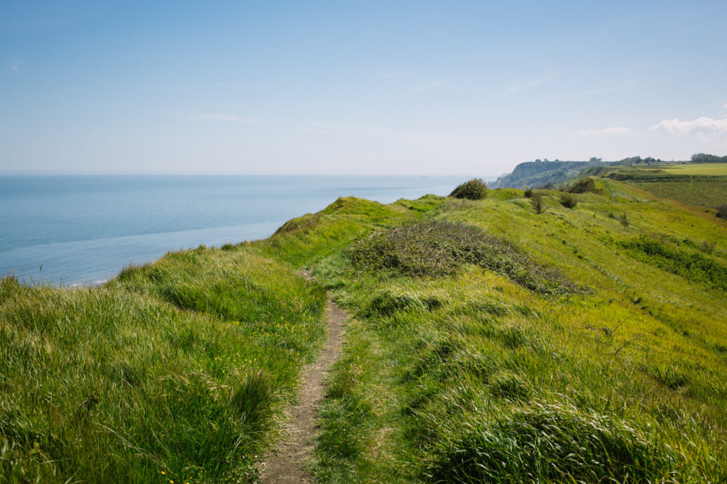 Paysage côtier lors de notre randonnée au départ de Port-en-Bessin